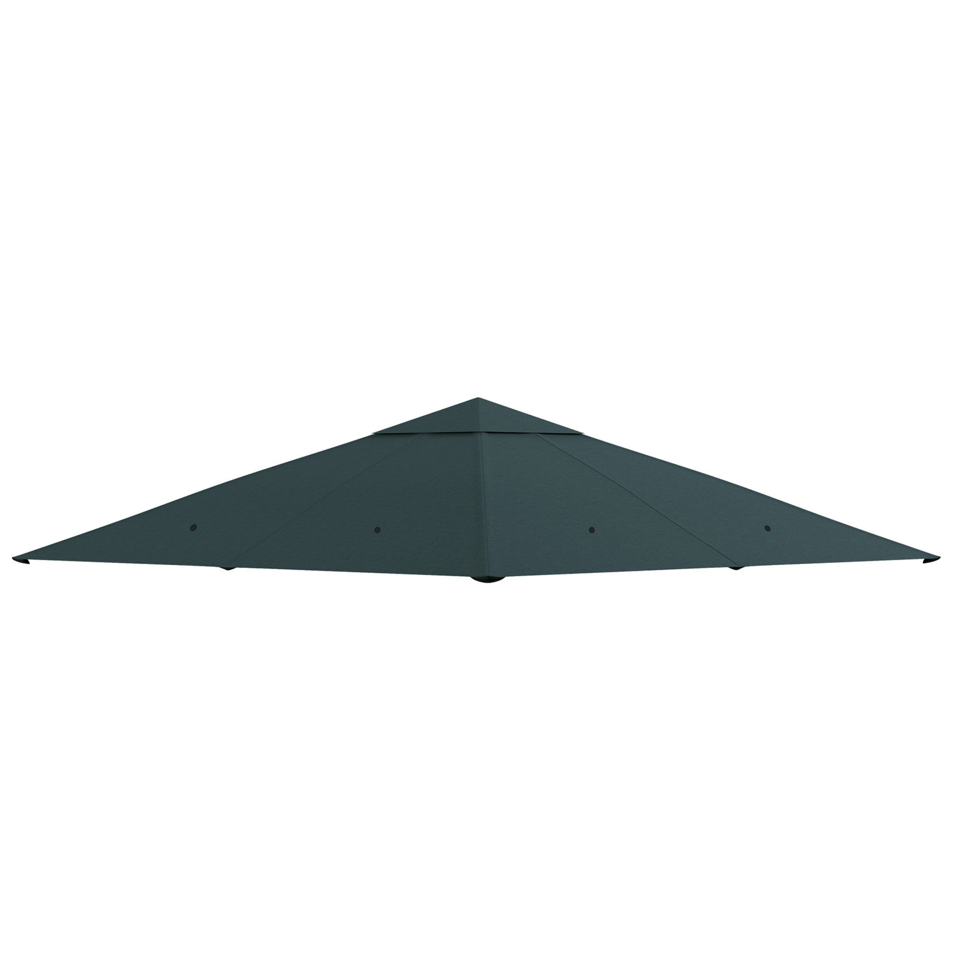 Photo of Outsunny 3 x 3 m Gazebo Canopy Replacement Cover, Garden Gazebo Roof Replacement with Drain Holes, TOP COVER ONLY, Grey in Grey colour on a white background