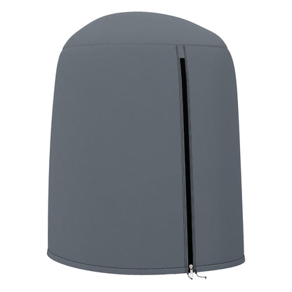 Outsunny grey hanging egg chair cover with a full-length front zipper and drawstring.