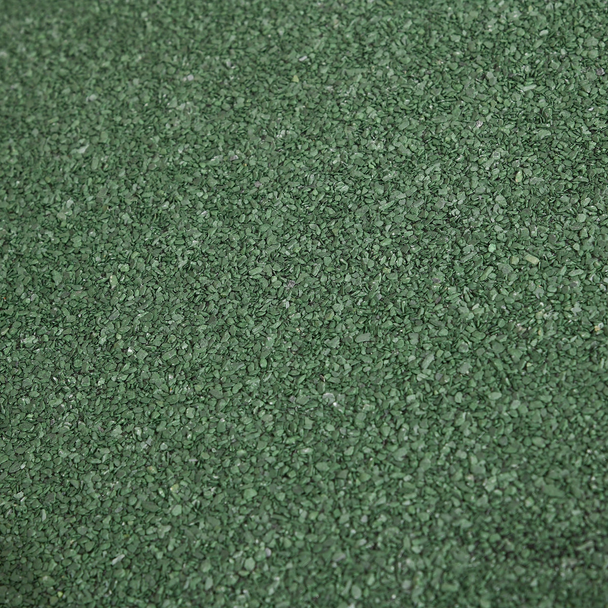Outsunny shed roof close-up showing green granular asphalt roofing material