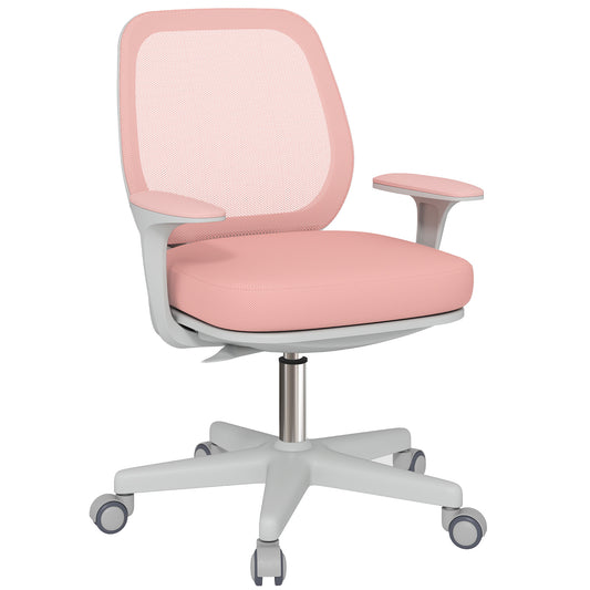 Photo of Vinsetto 44-56cm Mesh Back Office Chair - Pink in Pink colour on a white background