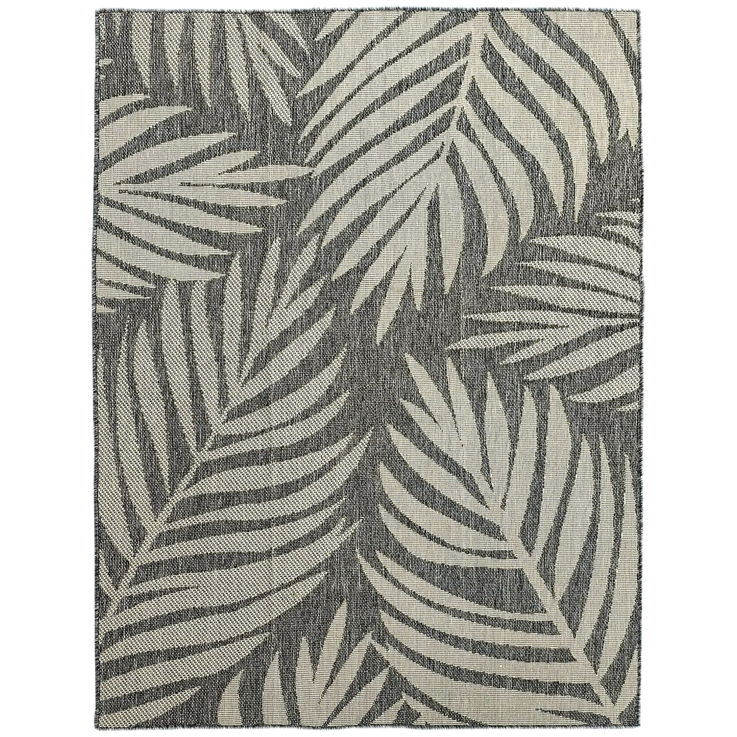 Photo of HOMCOM UV Resistant Indoor & Outdoor Area Rug, Easy-Cleaning Machine Washable Rug for Patio, Garden, Kitchen, Bathroom or Living Room, 170 x 120 cm, Grey in Grey colour on a white background