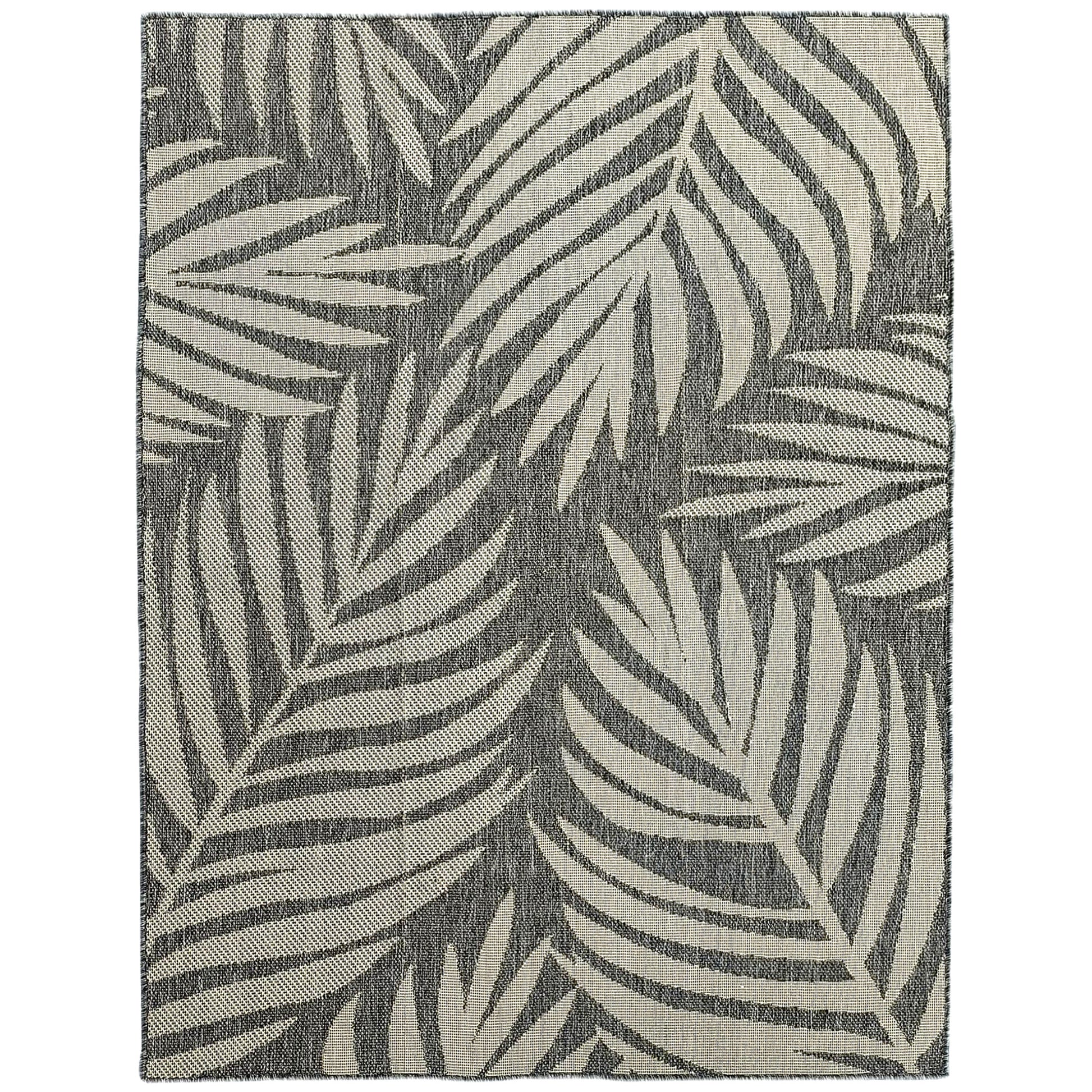Photo of HOMCOM UV Resistant Indoor & Outdoor Area Rug, Easy-Cleaning Machine Washable Rug for Patio, Garden, Kitchen, Bathroom or Living Room, 170 x 120 cm, Grey in Grey colour on a white background