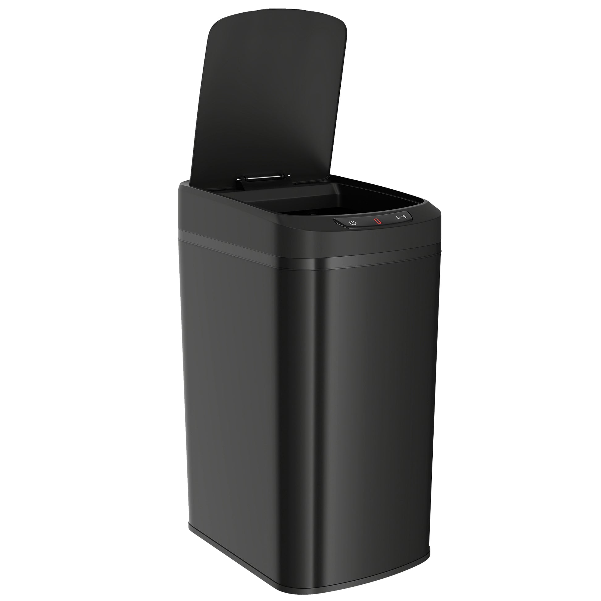 Photo of HOMCOM 12L Sensor Bin, Automatic Touchless Motion Sensor Kitchen Bin with Fingerprint Resistant Stainless Steel, Black in Black colour on a white background