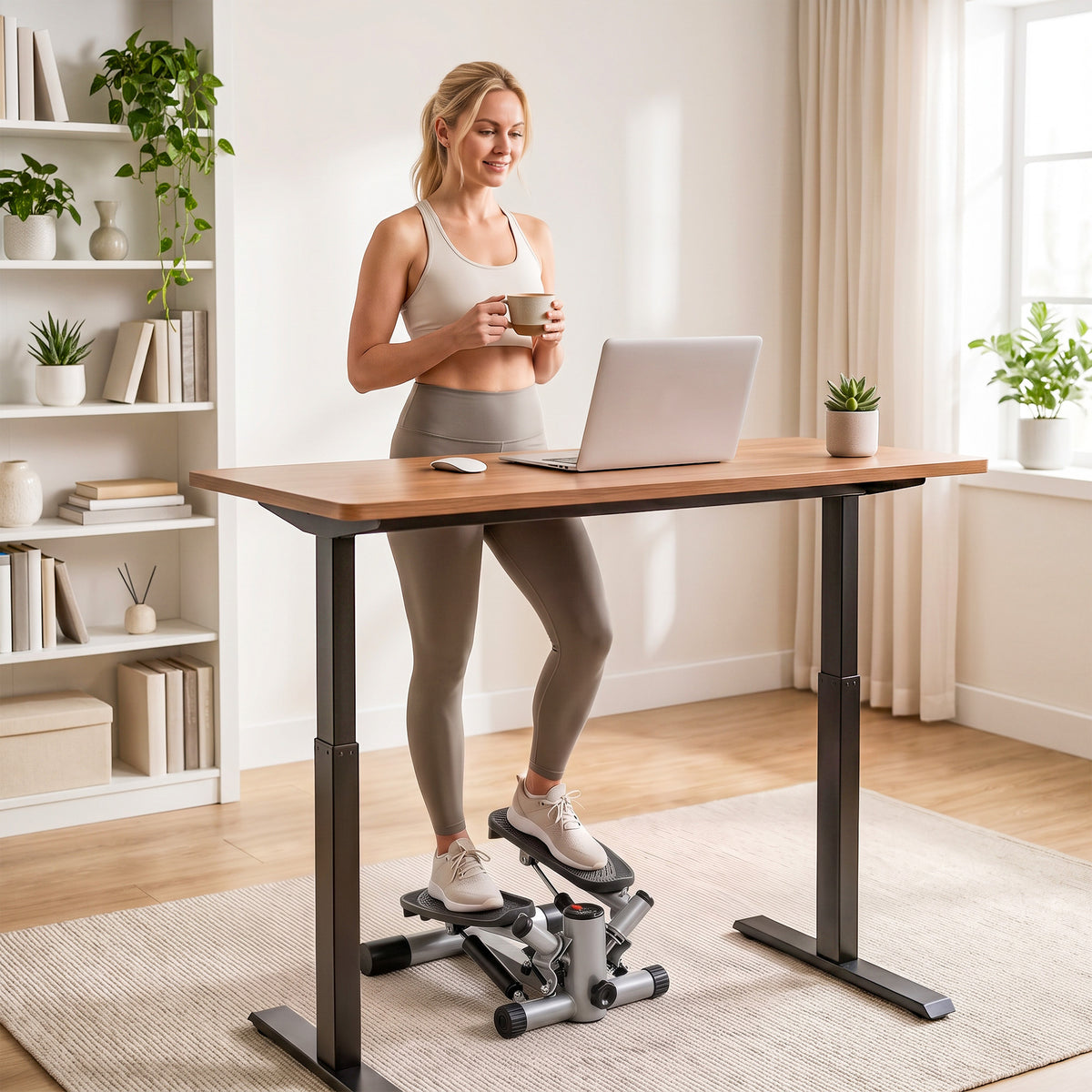 HOMCOM mini stepper used while standing at a desk