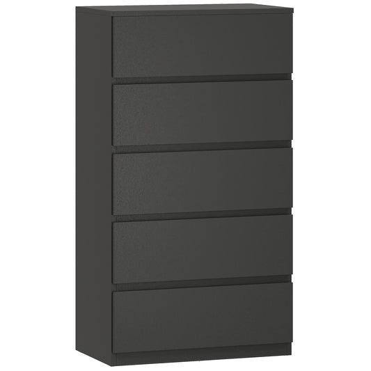Photo of HOMCOM Chest of Drawers, 5-Drawer Storage Cabinets, Modern Dresser, Storage Drawer Unit for Bedroom in Bedroom colour on a white background