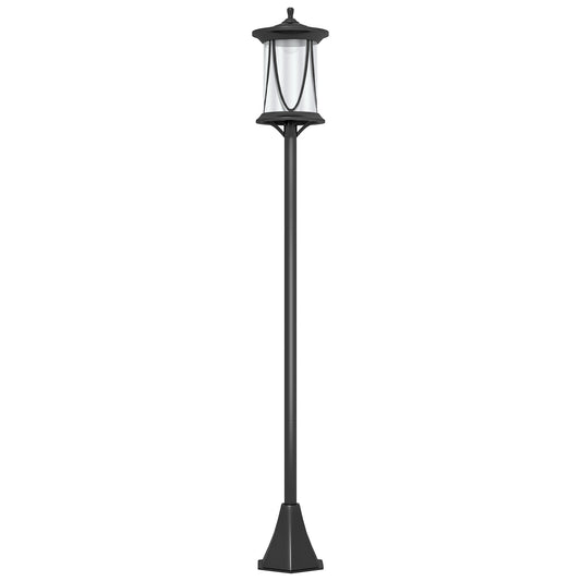 Photo of Outsunny Solar Lamp Post Light, 1.3 M LED Outdoor Street Light, Waterproof IP44 for Patio, Garden, Pathway, Cool White in White colour on a white background