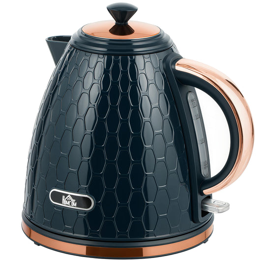 Photo of HOMCOM 3000W Rapid Boil Honeycomb Kettle - Dark Blue in Blue colour on a white background