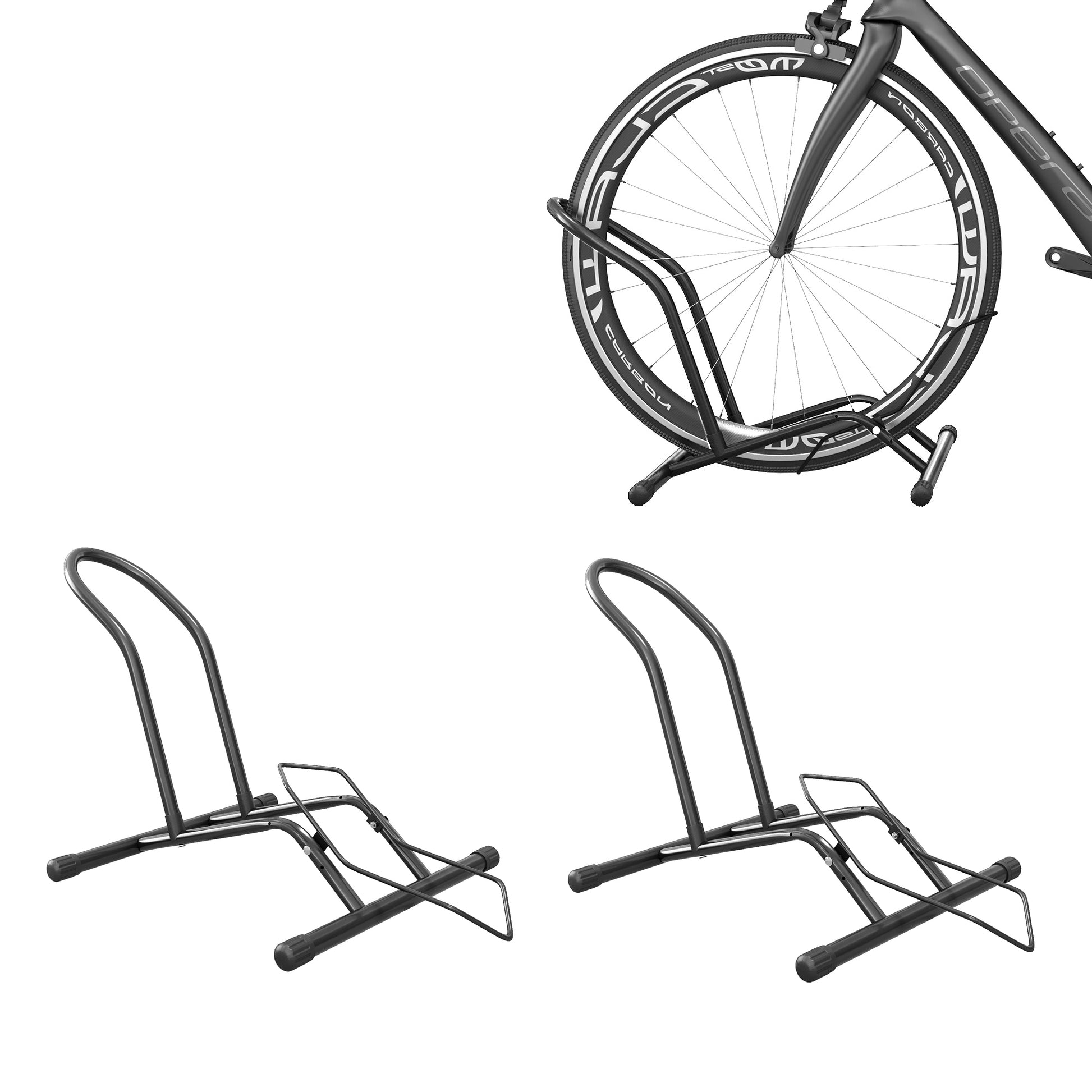 Photo of Two Bike Stands, Bicycle Storage Rack, for Indoor Garages, Home, Office in Office colour on a white background