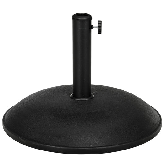 Photo of Outsunny Heavy Duty Cement Parasol Base 20kg Round Patio Umbrella Stand Garden Outdoor Shade Holder for Dia. 35mm/38mm/48mm Poles in Poles colour on a white background
