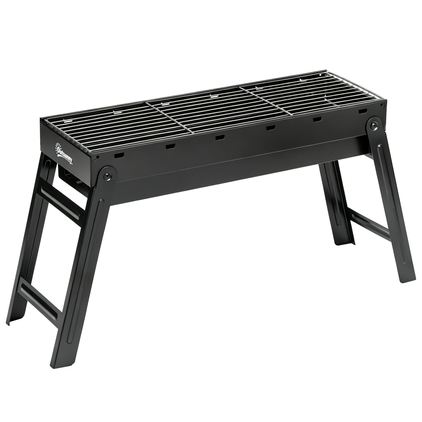 Photo of Outsunny Foldable Charcoal Grill - Black in Black colour on a white background