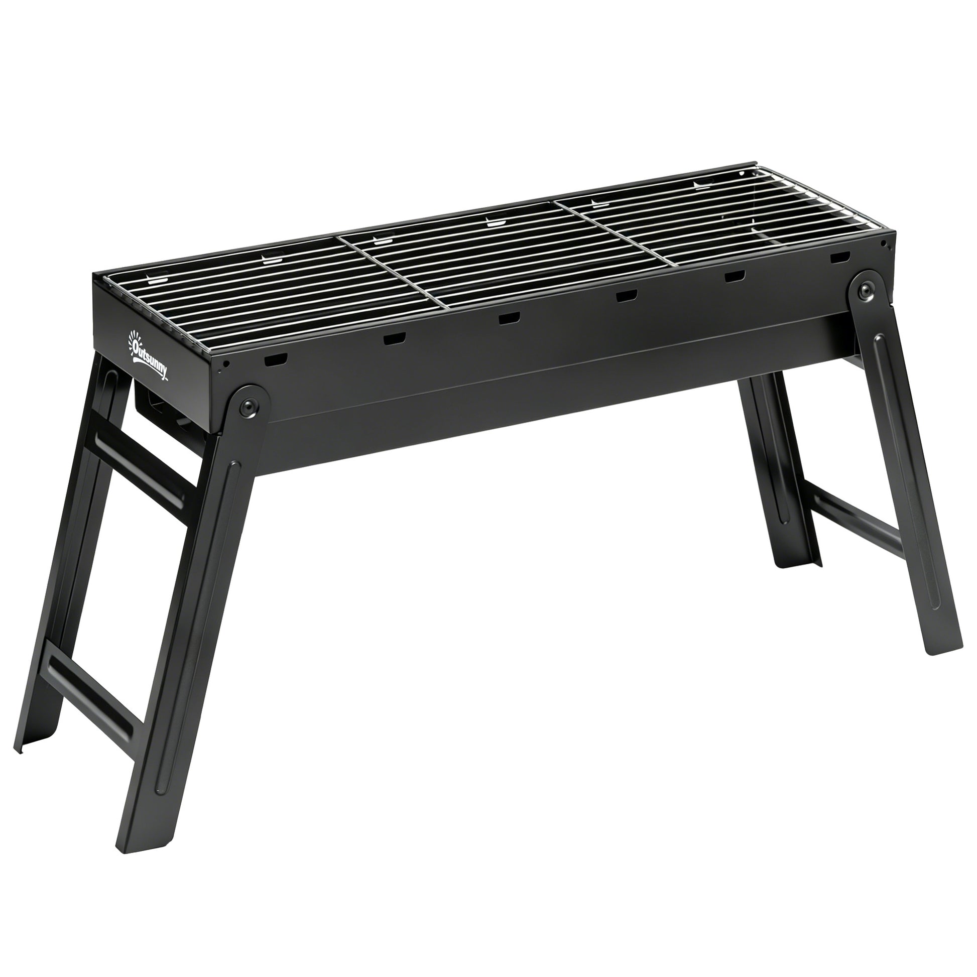 Photo of Outsunny Foldable Charcoal Grill - Black in Black colour on a white background