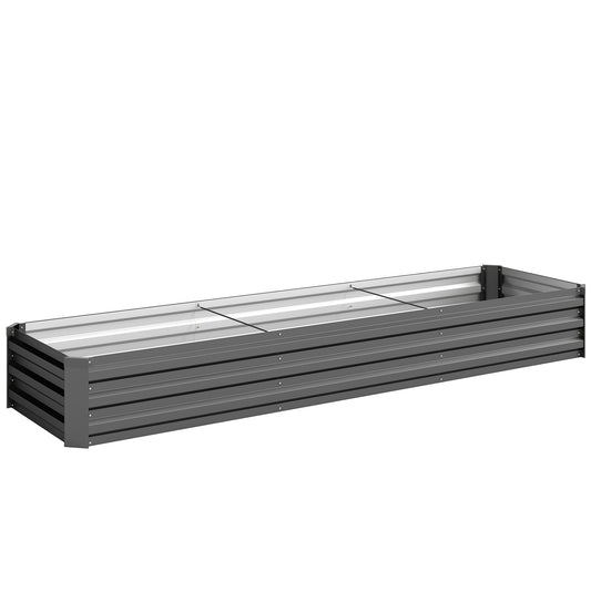 Photo of Outsunny 60 x 240cm Galvanised Steel Planter, with Open Bottom in Bottom colour on a white background