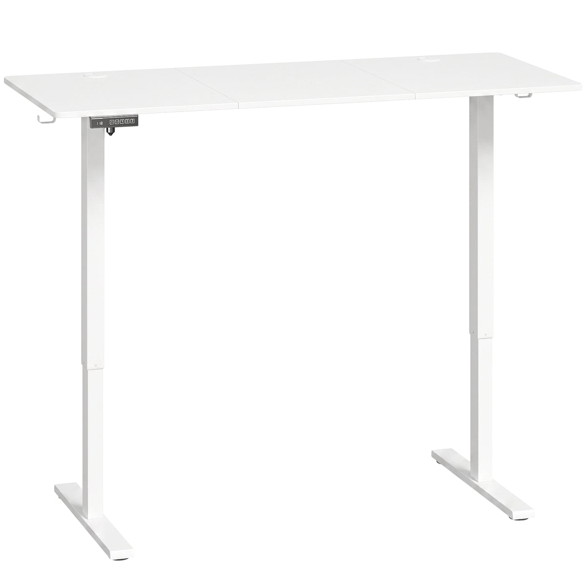 Photo of HOMCOM Standing Desk Memory Control Height Adjustable Desk 2 Cable Holes LED Display Sit Stand Desk White in White colour on a white background