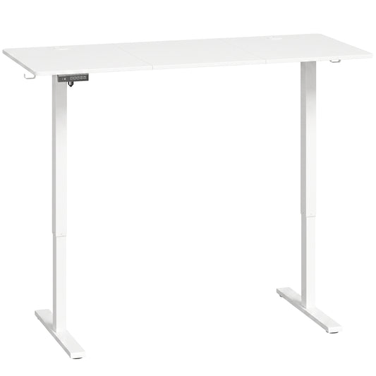 Photo of HOMCOM Standing Desk Memory Control Height Adjustable Desk 2 Cable Holes LED Display Sit Stand Desk White in White colour on a white background