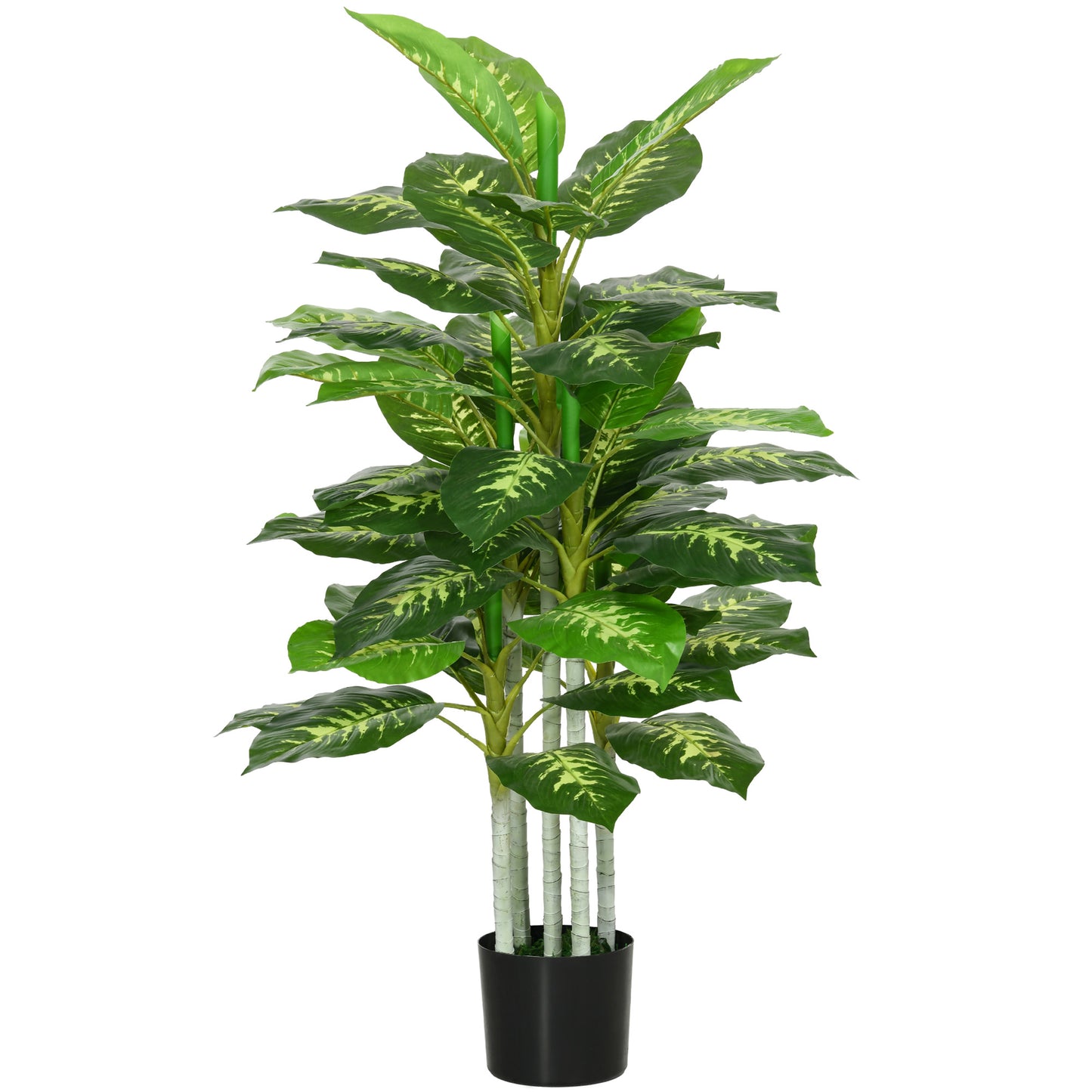 Photo of HOMCOM Artificial Evergreen Tree Fake Decorative Plant in Nursery Pot for Indoor Decor, 120cm in 120cm colour on a white background