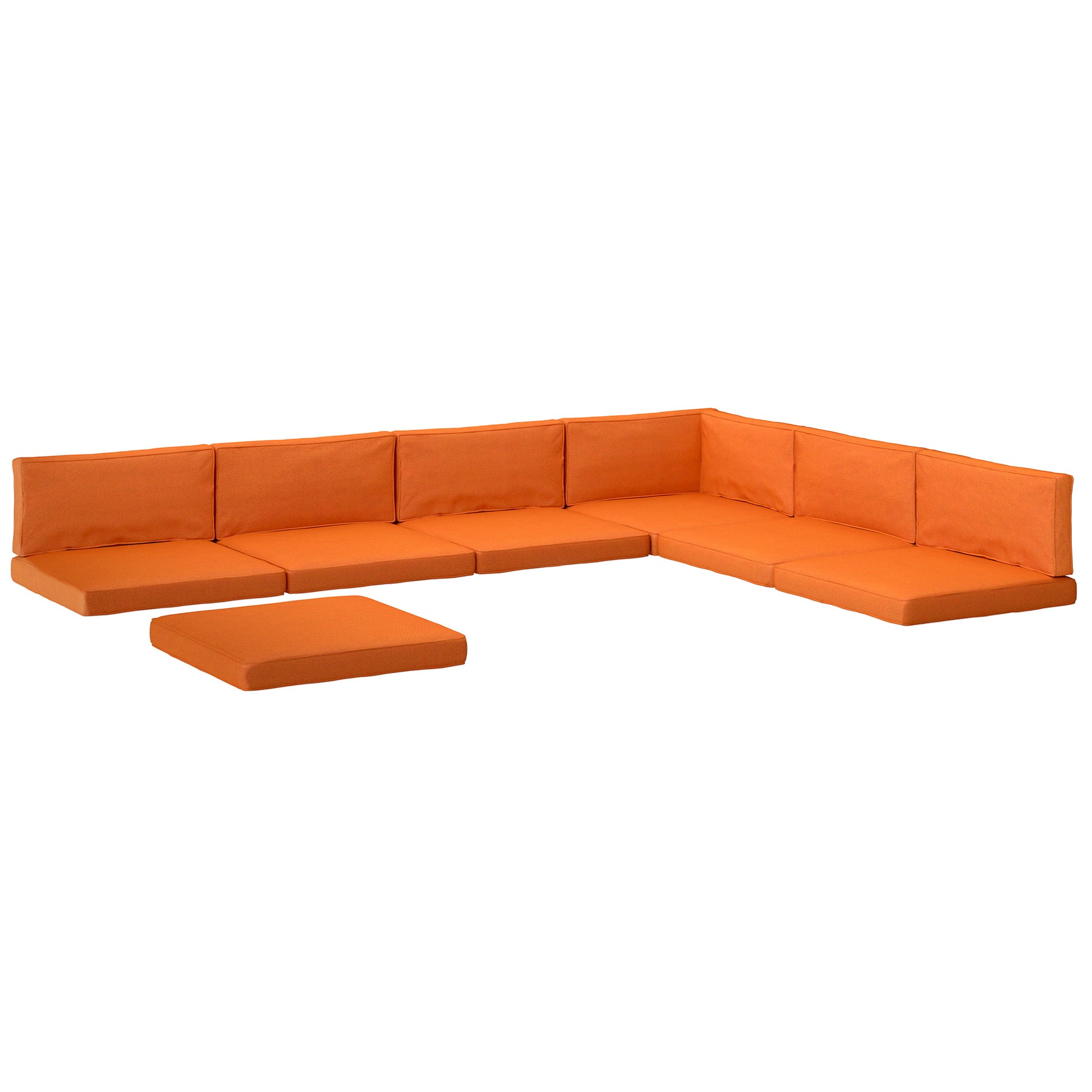 Photo of Outsunny 14-piece Dining Set Cushions - Orange in Orange colour on a white background