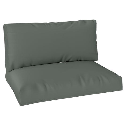 Photo of Outsunny Two Piece Seat Pallet and Back Cushions - Charcoal Grey in Grey colour on a white background