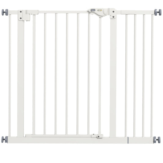 Photo of PawHut Adjustable Safety Gate w/ One Extensions, Four Adjustable Screws, White in White colour on a white background