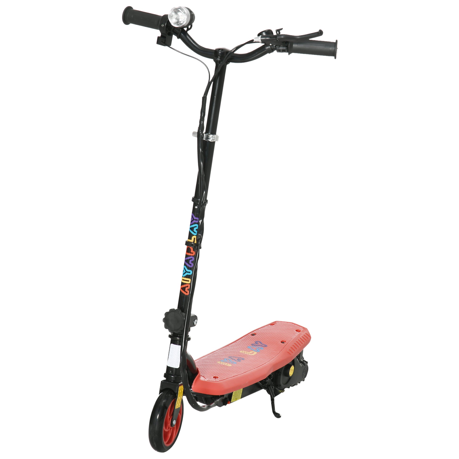 Photo of HOMCOM Foldable Electric Scooter, with LED Lights, for Ages 7-14 Years, Red in Red colour on a white background
