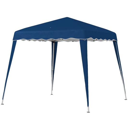 Photo of Outsunny 3 M x 3 M Base/ 2.5 M x 2.5 M Top Pop Up Gazebo, 2 Person Setup Instant with Carry Bag, Height Adjustable Slant Leg Party Tent Instant Event Shelter for Garden, Patio in Patio colour on a white background