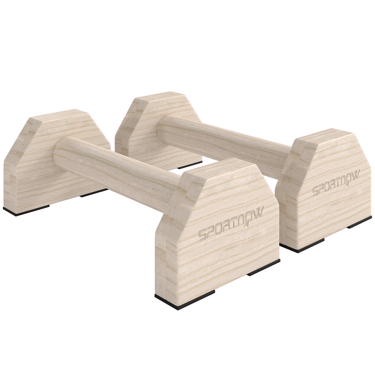 Photo of SPORTNOW Wooden Parralletes Bars, Push Up Handles with Non-Slip Base, Calisthenics Equipment, for Home Gym, Training in Training colour on a white background
