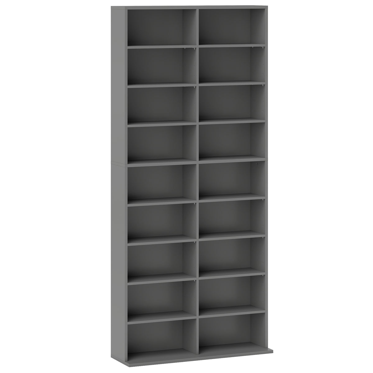 Photo of HOMCOM 640 CD Storage Tower - Grey in Grey colour on a white background