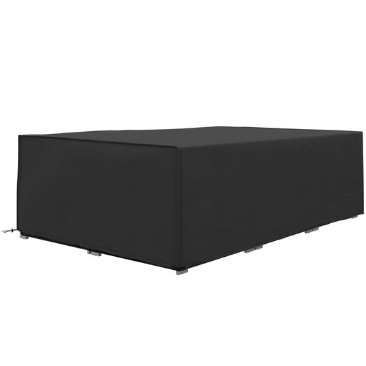 Photo of Outsunny 155 x 222cm Waterproof Furniture Cover - Black in Black colour on a white background