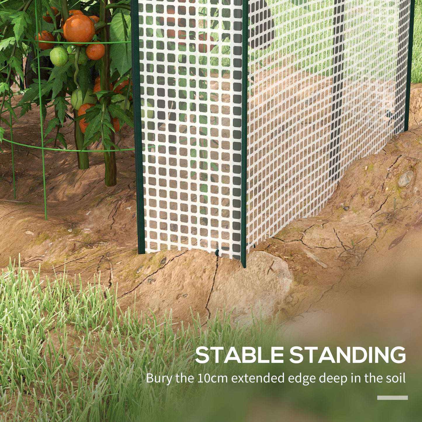 Outsunny Green House, Mini Greenhouse with 2 Roll-up Doors, Vent Holes and Reinforced Cover, 100 x 80 x 150cm