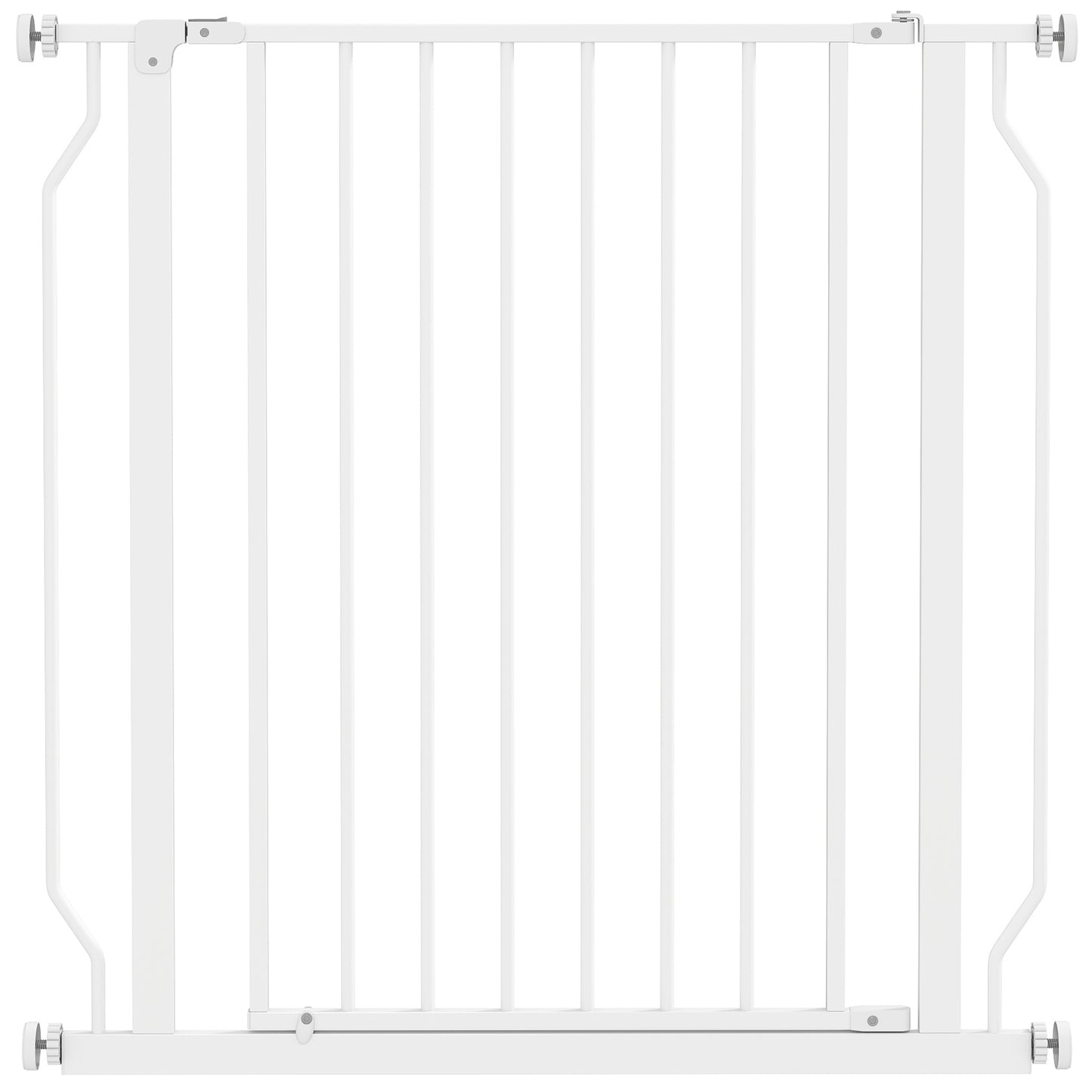 Photo of PawHut Extra Wide Dog Gate, with Door Pressure, for Doorways, Hallways, Staircases - White in White colour on a white background