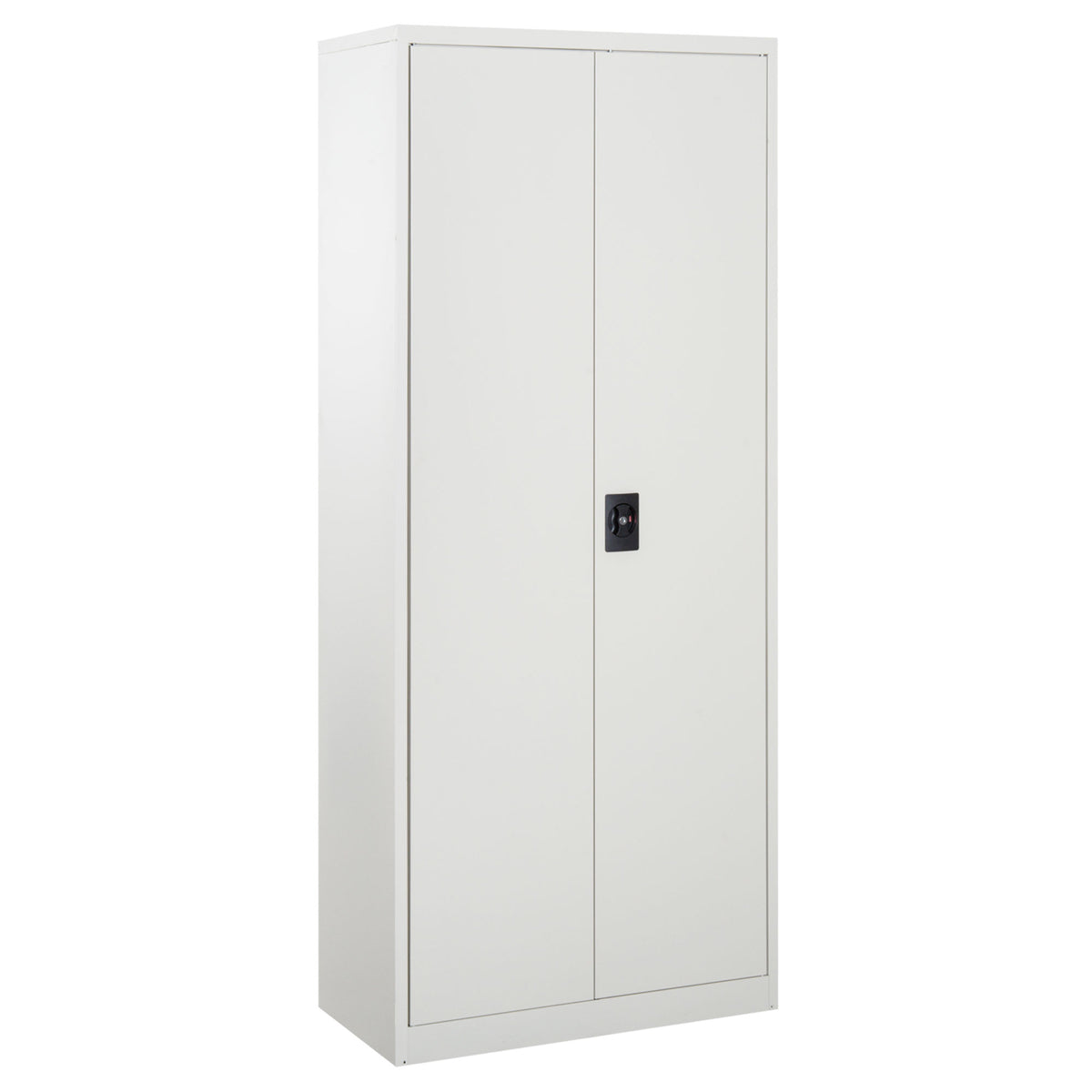 Photo of Vinsetto Cool Rolled Steel Tall Office Lockable Filing Cabinet 2 Doors 4 Internal Adjustable Shelves Bookcase Cabinet Storage Unit 80 L x 40 W x 184 cm in cm colour on a white background