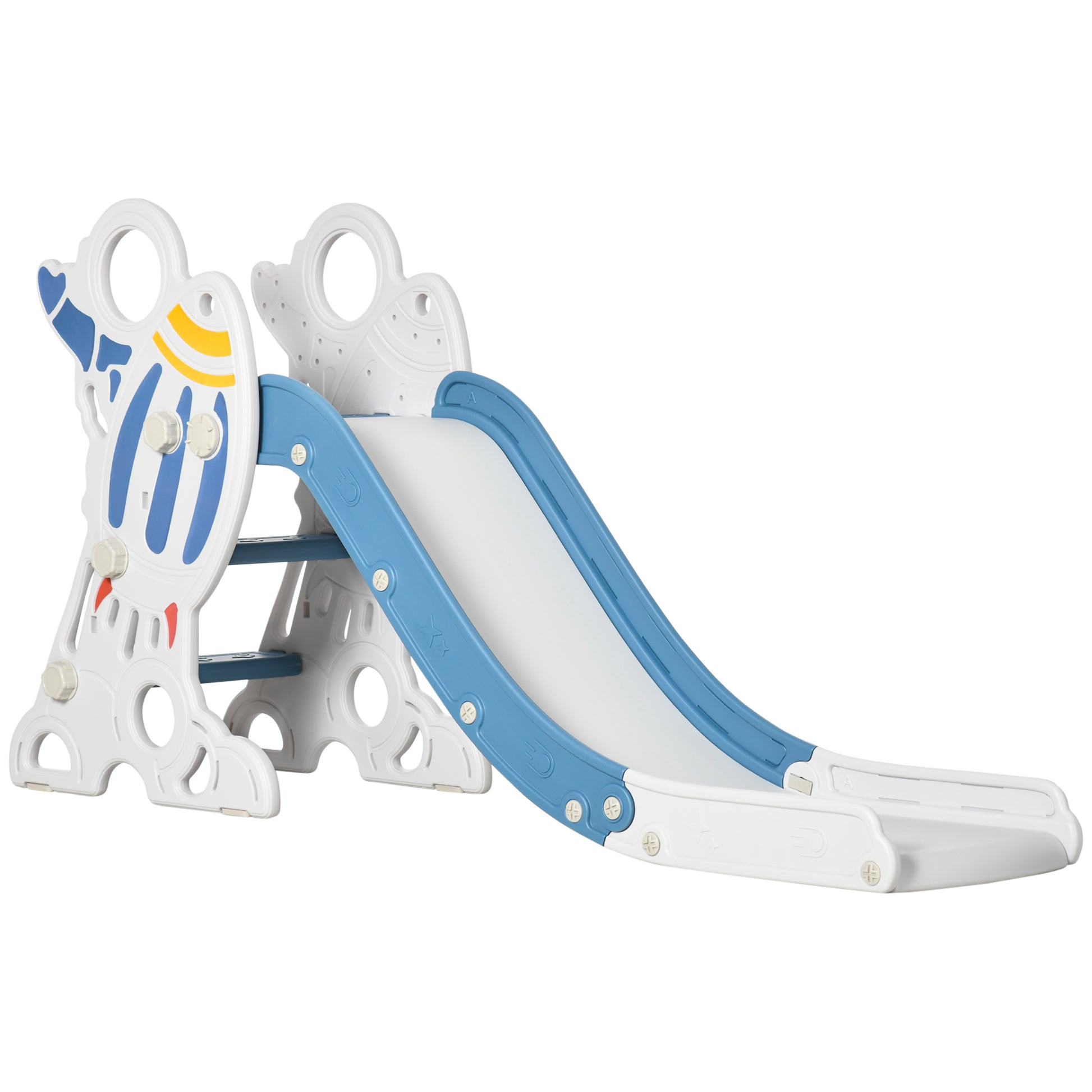 Photo of AIYAPLAY Space-Themed Baby Slide, Indoor Freestanding Kids Slide, for Ages 1.5-3 Years - Blue in Blue colour on a white background