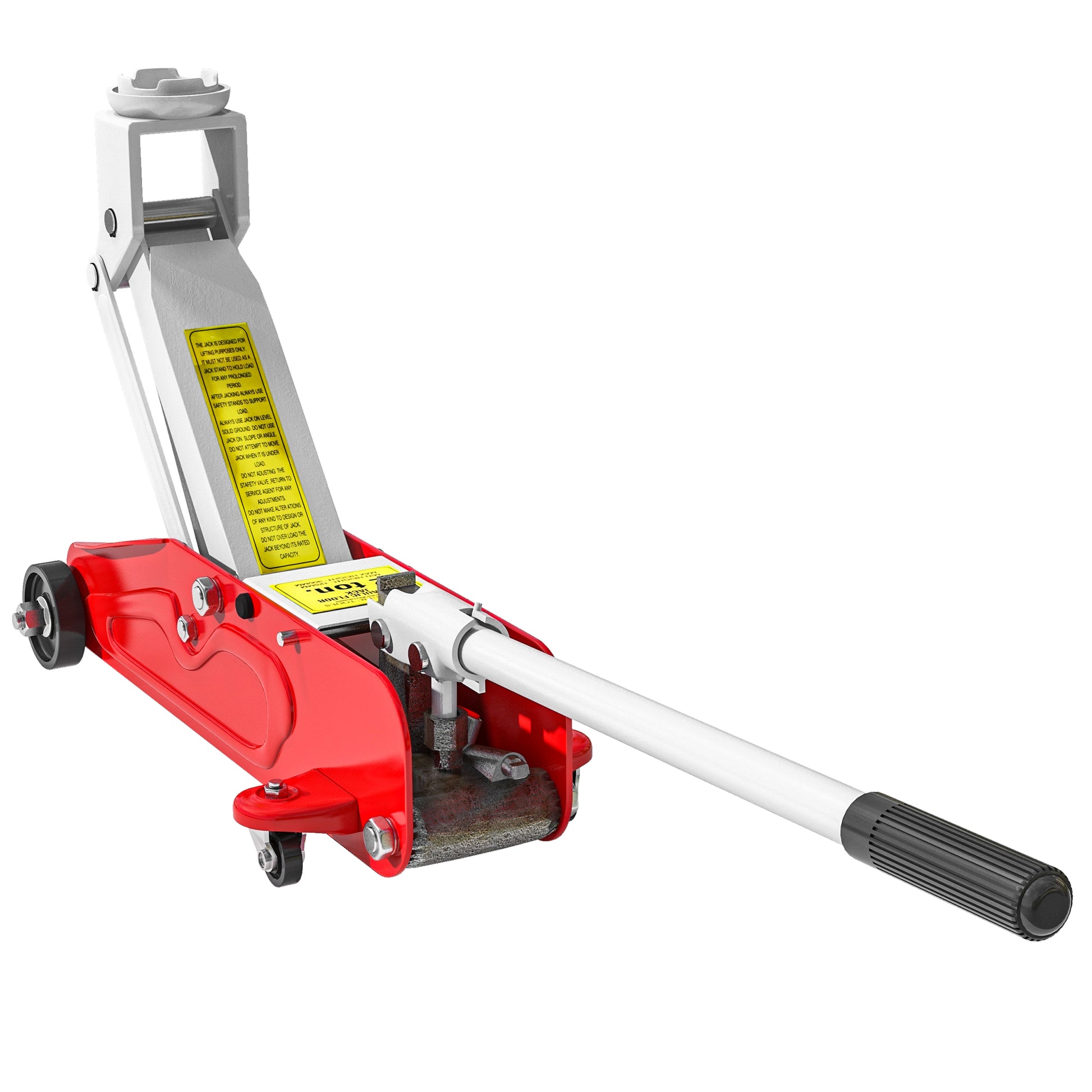 Photo of HOMCOM Low Profile Jack, 2 Ton Hydraulic Car Jack for Car Trailer Garage Tyre Repair, Red in Red colour on a white background