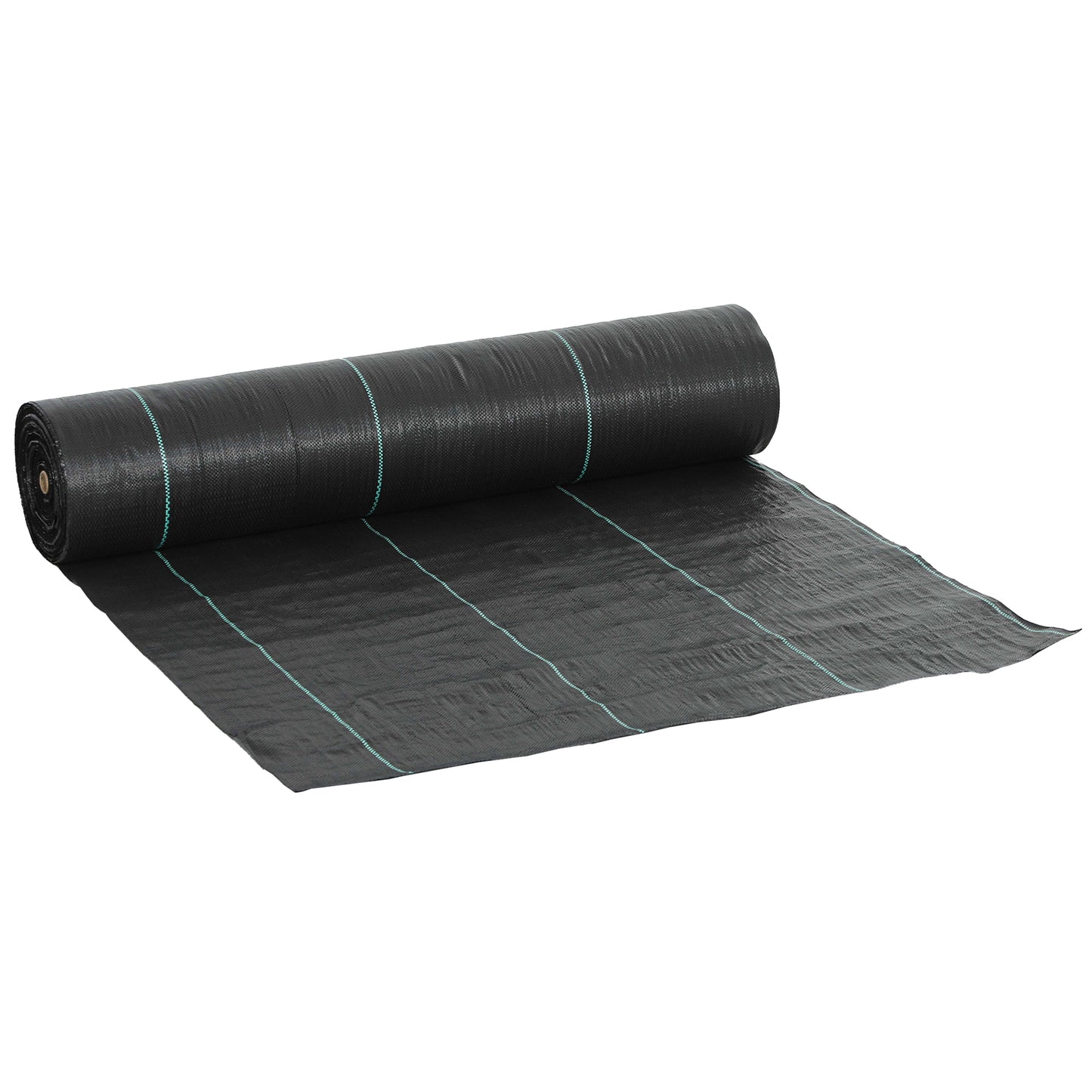 Photo of Outsunny 2m x 90m Weed Control Membrane, Heavy Duty Weed Control Barrier Fabric, 90gsm Ground Cover for Patios, Garden, Flower beds, Landscaping in Landscaping colour on a white background