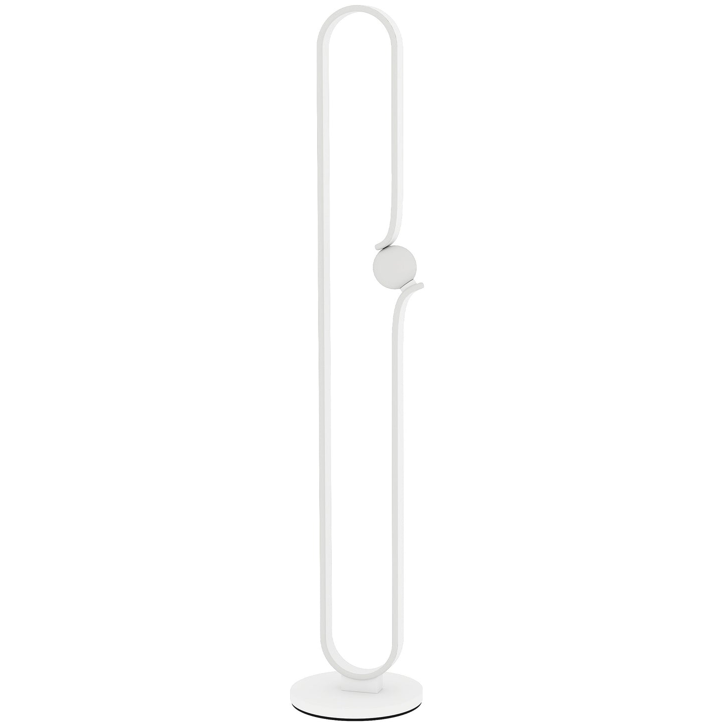 Photo of HOMCOM LED Floor Lamp, Dimmable Floor Standing Lamp with Glass Night Light, Foot Switch for Living Room, Bedroom, Office, White in White colour on a white background