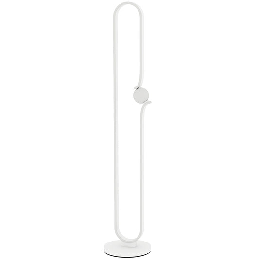 Photo of HOMCOM LED Floor Lamp, Dimmable Floor Standing Lamp with Glass Night Light, Foot Switch for Living Room, Bedroom, Office, White in White colour on a white background