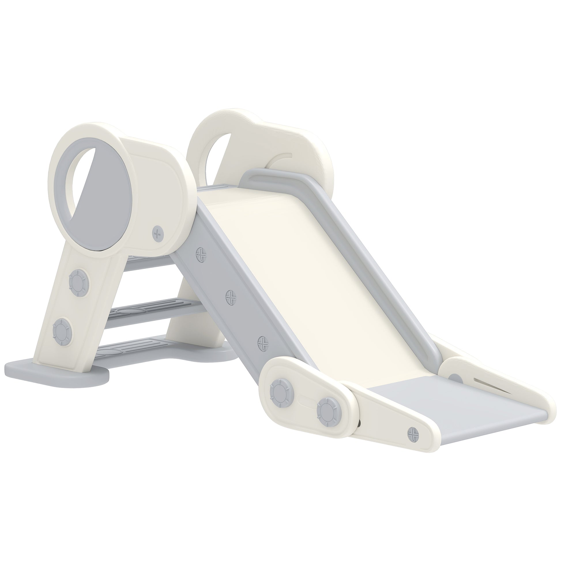 Photo of AIYAPLAY Foldable Kids Slide, Freestanding Baby Slide, for Ages 1.5-3 Years, Grey & Beige in Beige colour on a white background