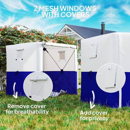 Outsunny pop-up gazebo showing mesh windows with removable covers
