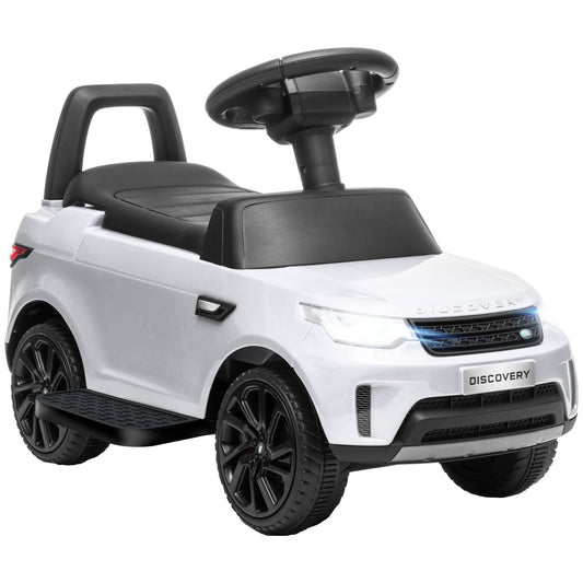 Photo of AIYAPLAY 2-in-1 Land Rover Licensed 6V Kids Electric Ride On Car, Sliding Car w/ Headlights, Music, for 18-60 Months, White in White colour on a white background