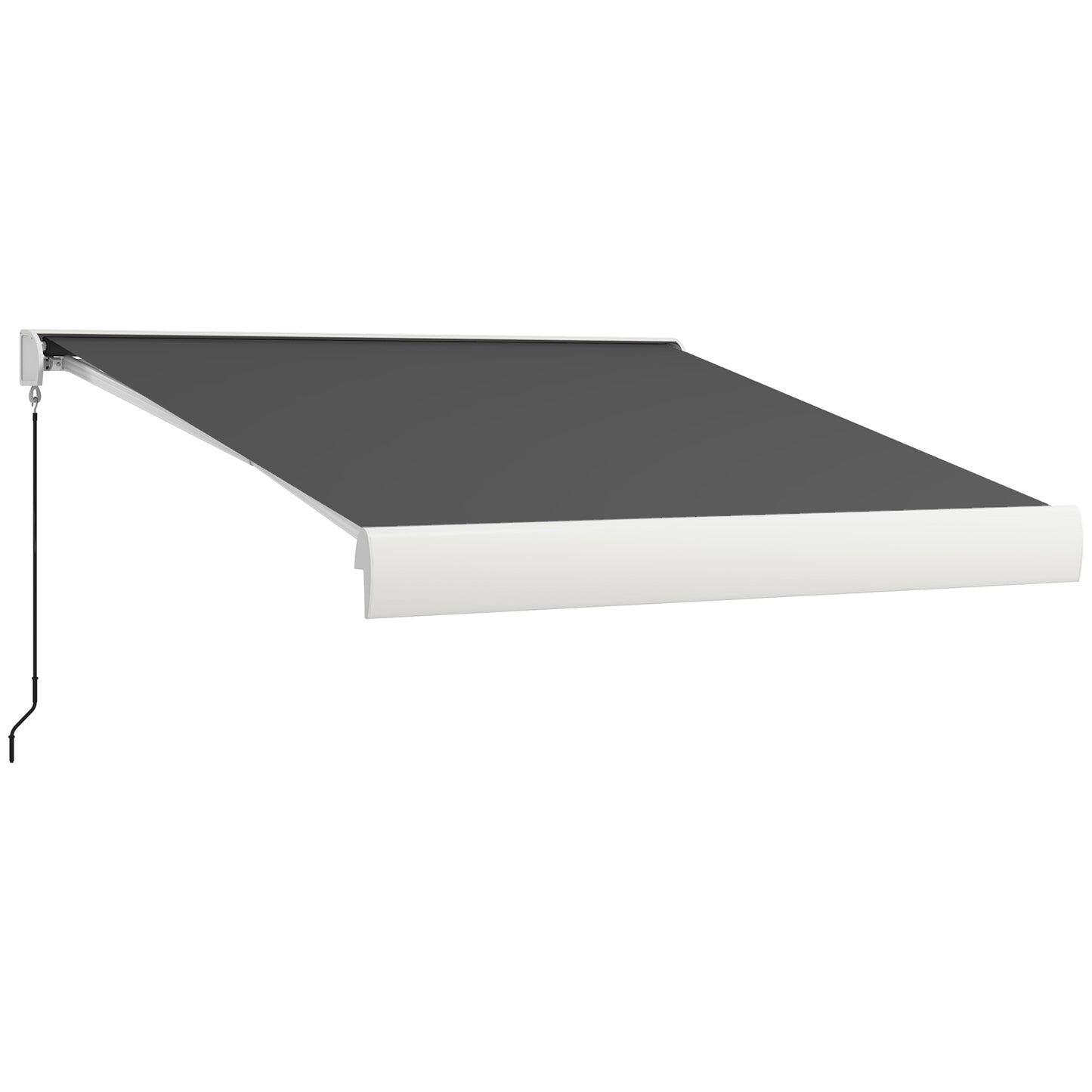 Photo of Outsunny 2.5 x 3m Electric Cassette Awning, with Remote - Grey in Grey colour on a white background