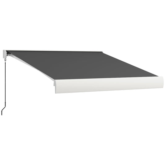 Photo of Outsunny 2.5 x 3m Electric Cassette Awning, with Remote - Grey in Grey colour on a white background