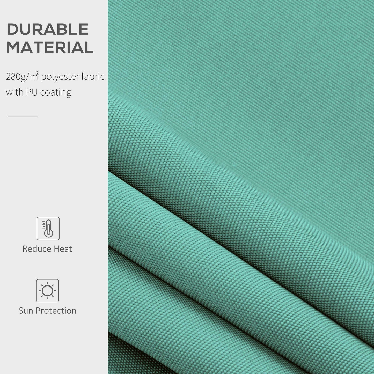 Outsunny 3 x 2.5m Manual Retractable Awning for Patio 45-75° Sun Canopy with Waterproof Fabric - Greyish Green