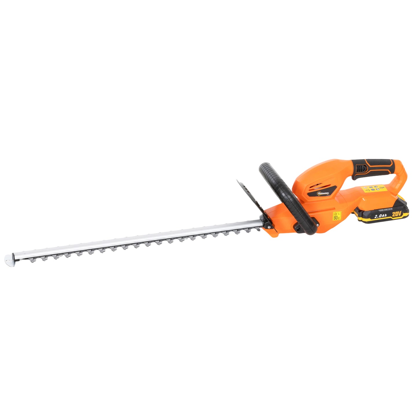 Photo of Outsunny 20" Cordless Hedge Trimmer, 18V Electric Hedge Cutter with 51cm Dual Action Blade, 2000mAh Battery and Charger in Charger colour on a white background