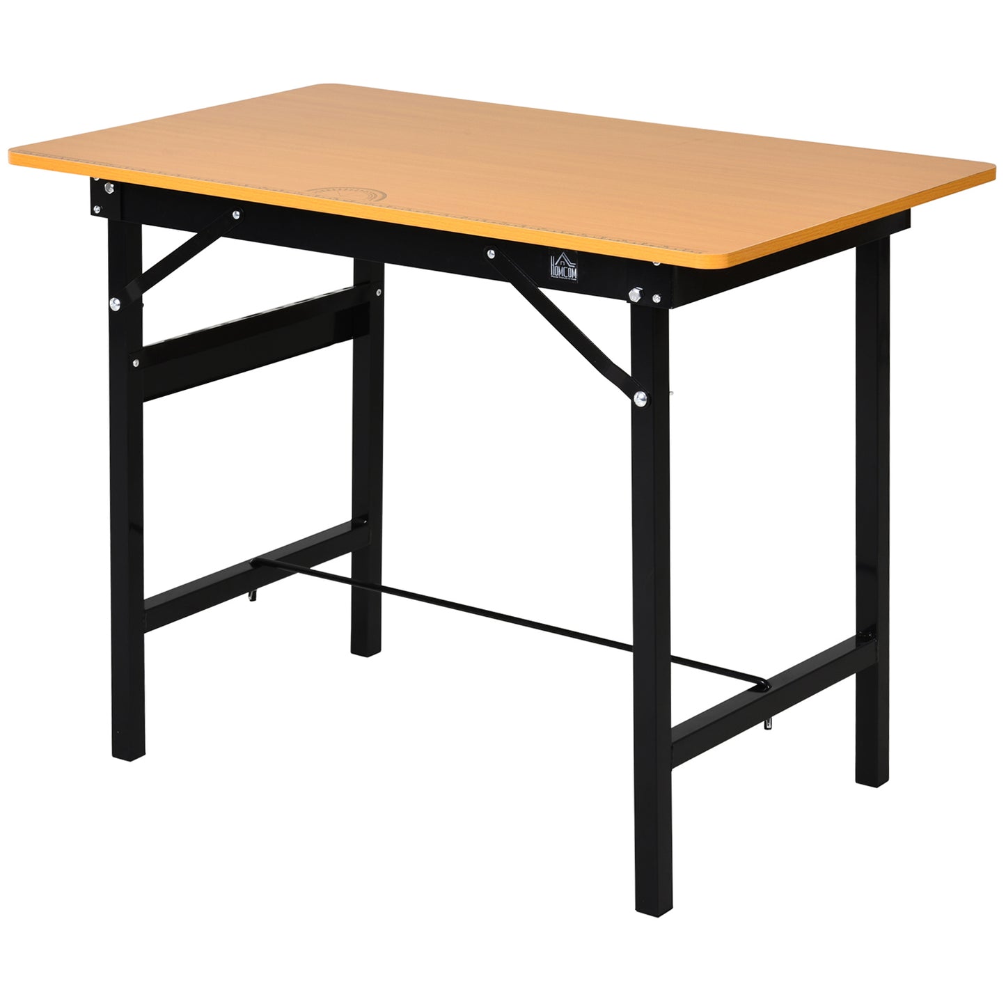 Photo of HOMCOM 100 cm Foldable Garage Work Bench, Craft Table MDF Workstation, Heavy-duty Steel Frame with Ruler, Protractor in Protractor colour on a white background
