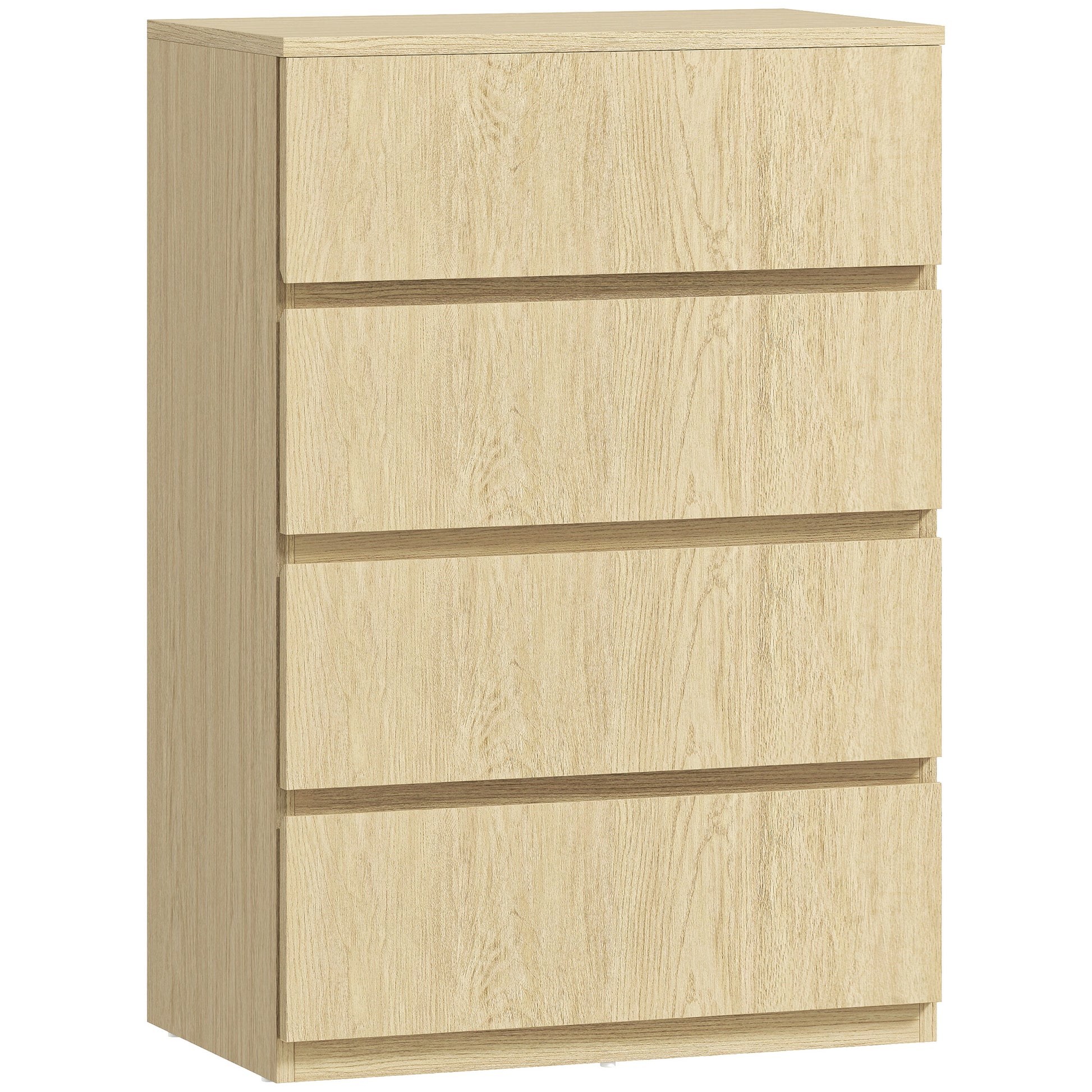 Photo of HOMCOM Chest of Drawers, 4-Drawer Storage Cabinets, Modern Dresser, Storage Drawer Unit for Bedroom in Bedroom colour on a white background