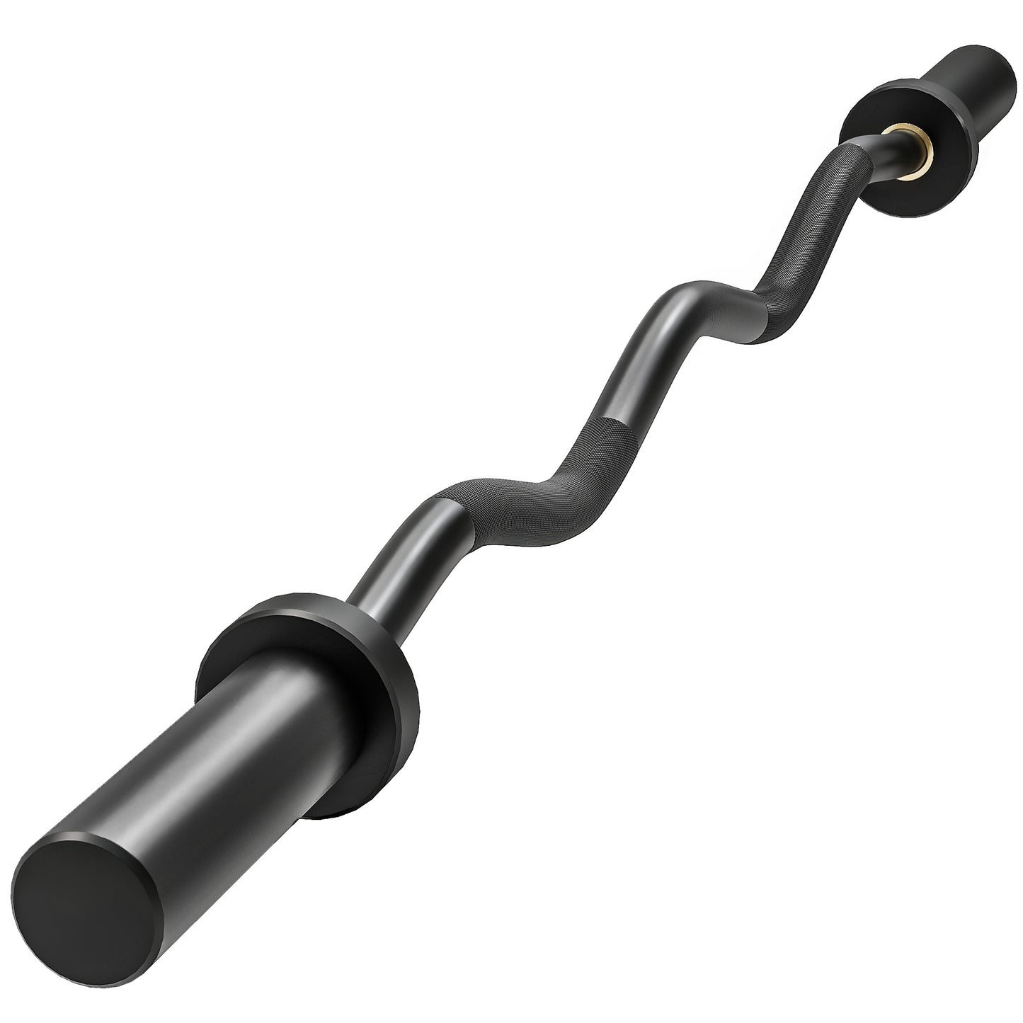 Photo of SPORTNOW 4ft Olympic EZ Curl Bar, Barbell Bar for 2" Weight Plates with Non-Slip Hand Grip 120cm in 120cm colour on a white background