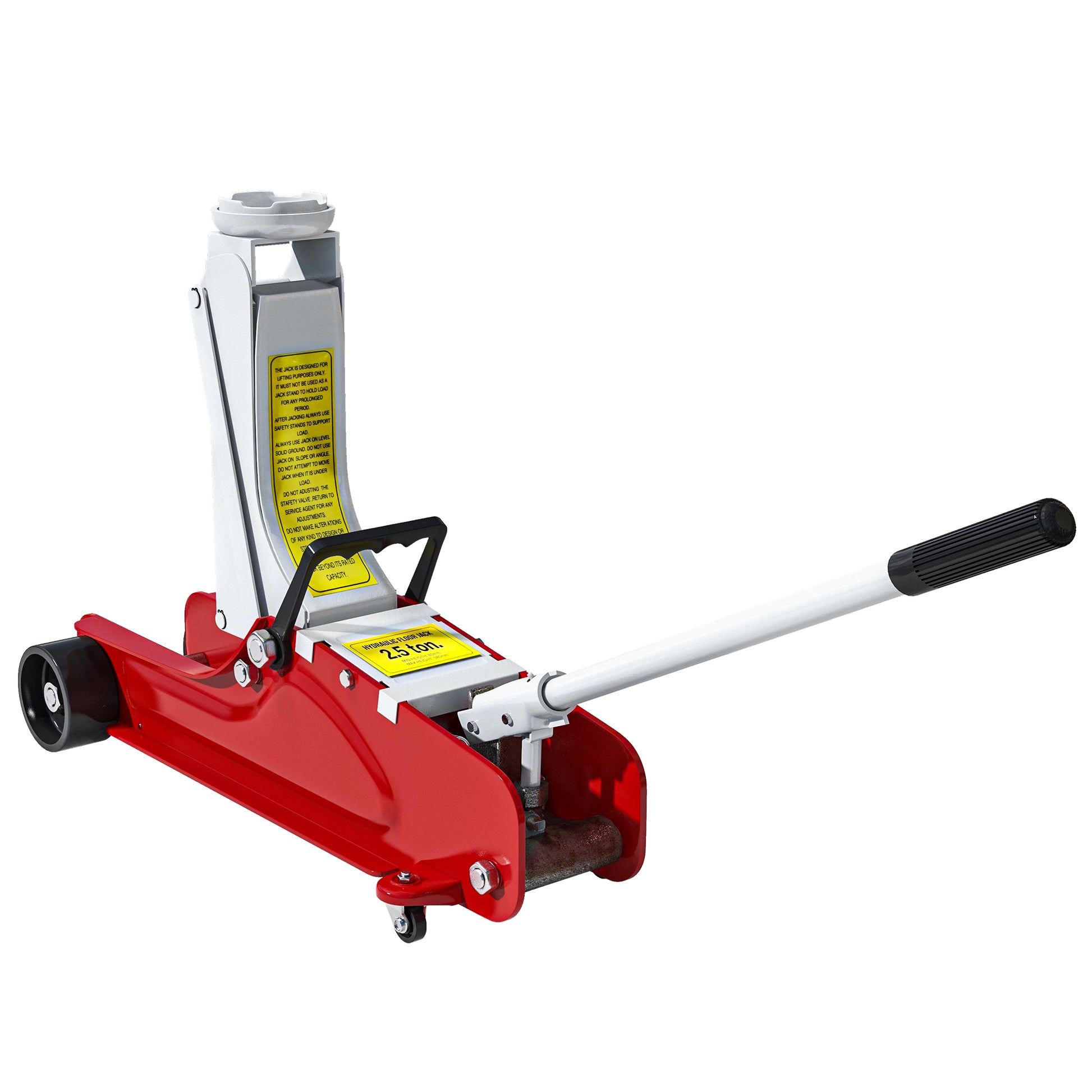 Photo of HOMCOM Low Profile Jack, Hydraulic Racing Floor Jack, 8-38cm Lifting Range, 2.5 Ton Capacity, Red in Red colour on a white background
