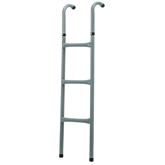 Photo of HOMCOM 12/14ft Trampoline Ladder Galvanized w/ Non-slip Mat in Mat colour on a white background
