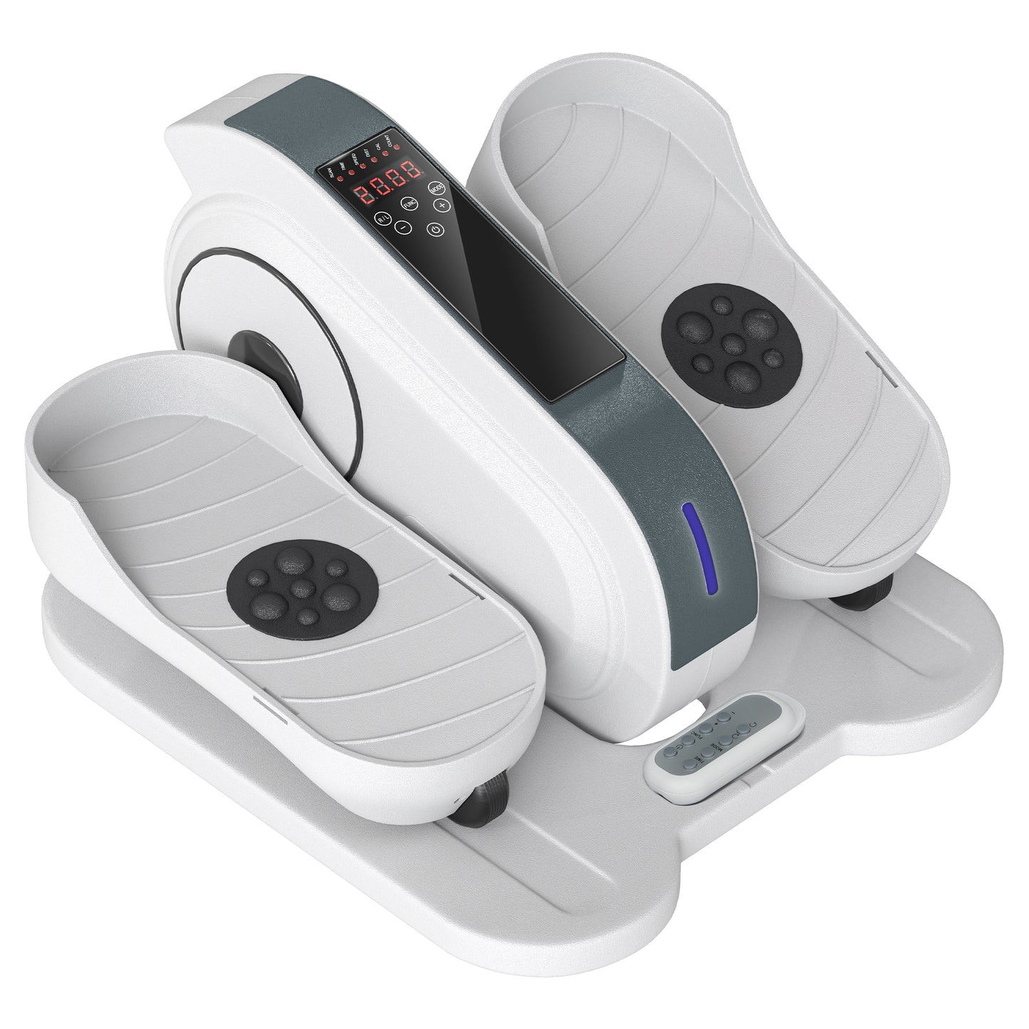 Photo of SPORTNOW Under Desk Elliptical Machine, Seated Pedal Exerciser, Mini Electric Elliptical Machine for Seniors with LCD Monitor, Remote Control and 10 Adjustable Speed, Quiet & Portable, White in White colour on a white background