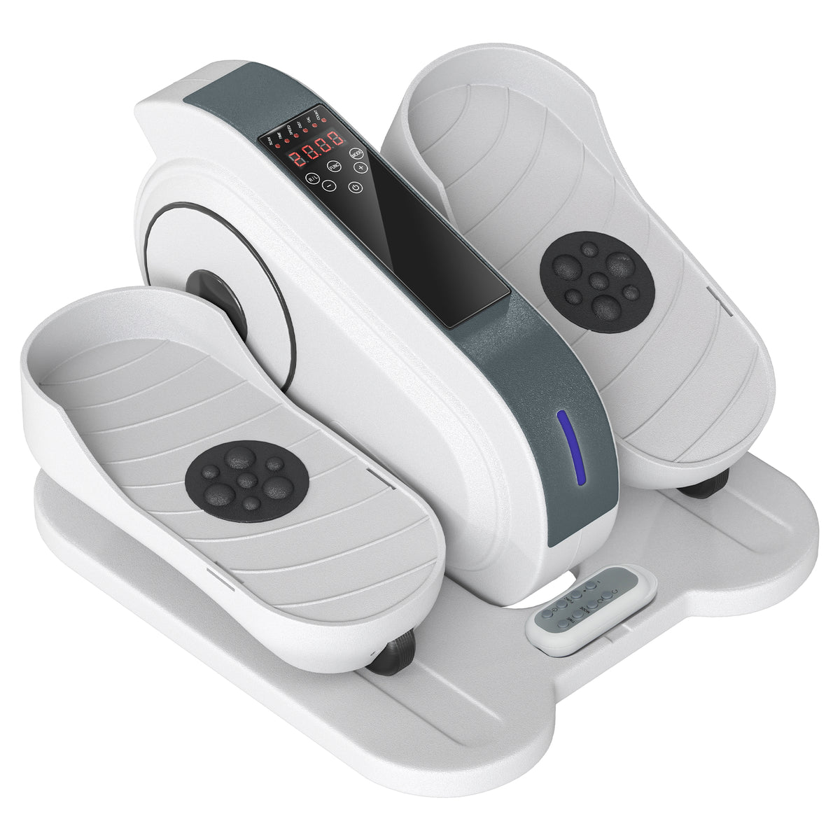 Photo of SPORTNOW Under Desk Elliptical Machine, Seated Pedal Exerciser, Mini Electric Elliptical Machine for Seniors with LCD Monitor, Remote Control and 10 Adjustable Speed, Quiet & Portable, White in White colour on a white background