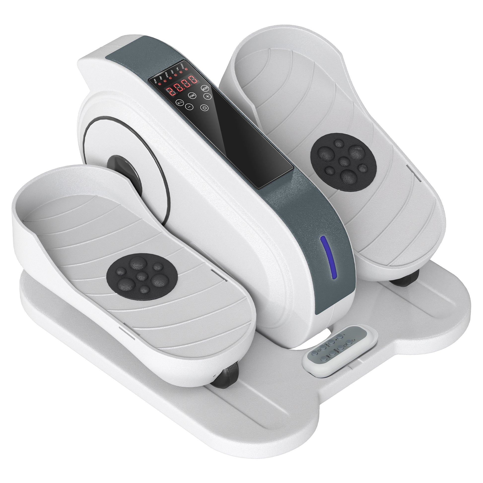 Photo of SPORTNOW Under Desk Elliptical Machine, Seated Pedal Exerciser, Mini Electric Elliptical Machine for Seniors with LCD Monitor, Remote Control and 10 Adjustable Speed, Quiet & Portable, White in White colour on a white background